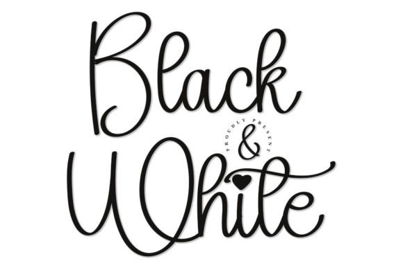 Black and White: A Modern Handwritten Font for Elegant Editorial Design