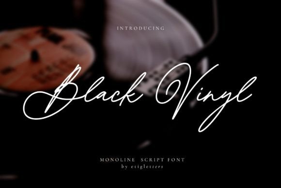 Black Vinyl: A Delicate Script Font for Elegant Editorial Design
