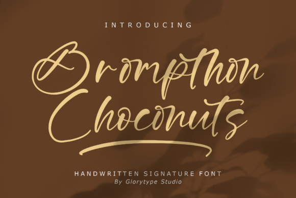 Brompthon Choconuts: A Script Font for Bold Marketing Visuals