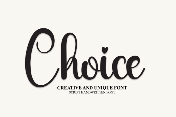 Choice: A Script Font That Elevates Editorial Design with Grace and Clarity