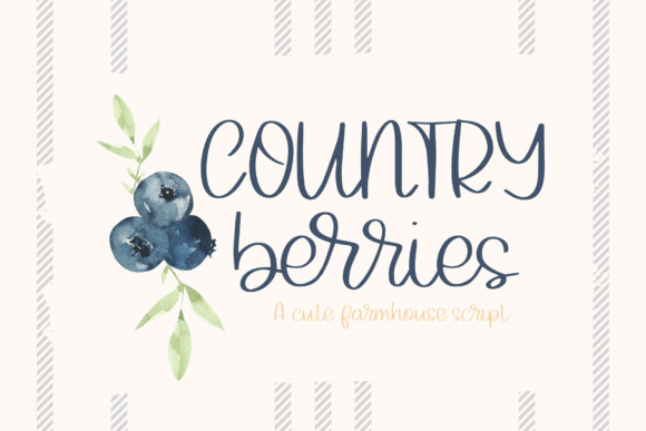 Country Berries: A Handwritten Font for Charming Craft and Product Designs