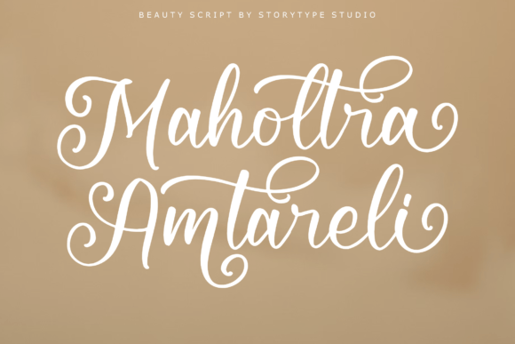 Maholtra Amtareli: A Luxurious Script Font for Handmade Labels, Invitations, and More