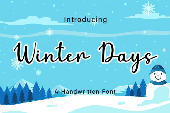 Winter Days: A Stylish Handwritten Font for Polished Branding